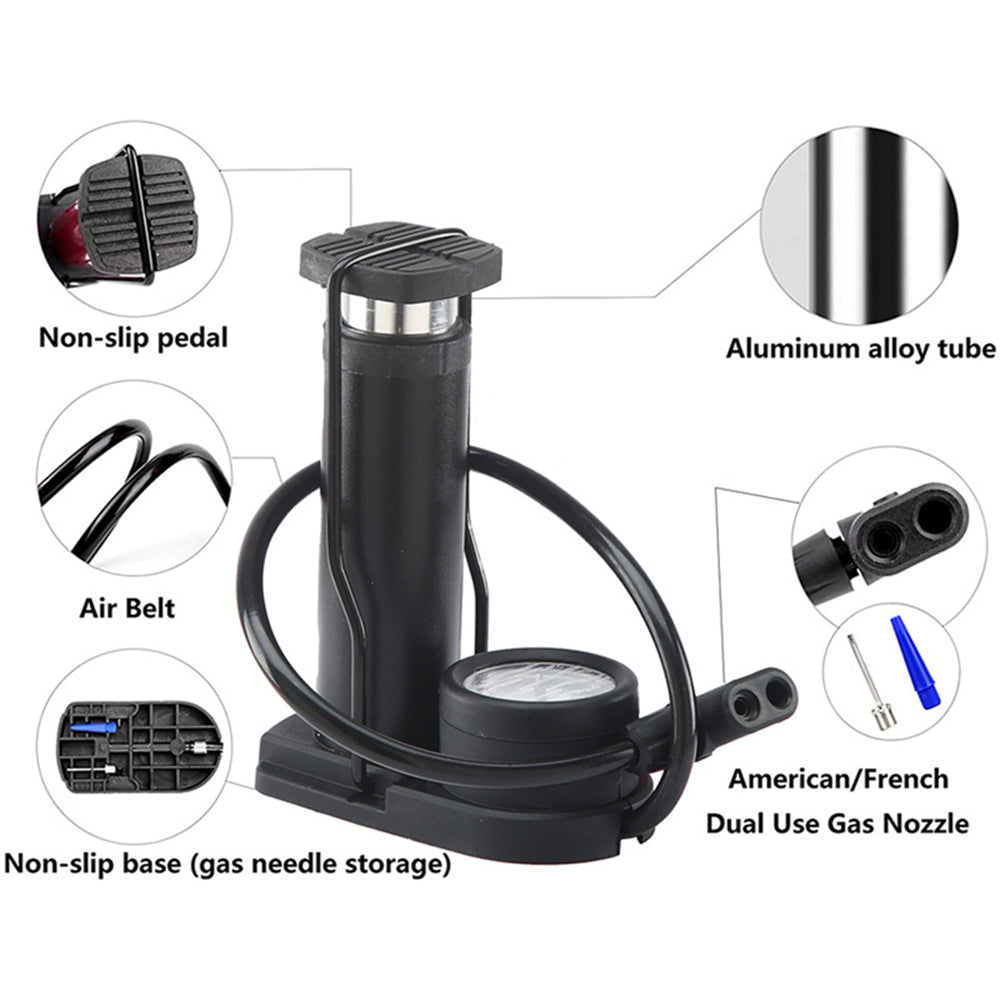 Mini Foot Pump with Gauge