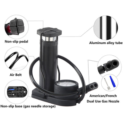 Mini Foot Pump with Gauge