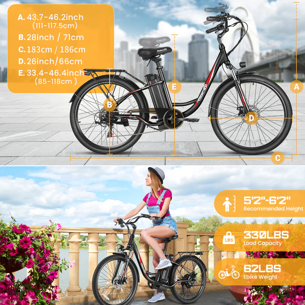 ANCHEER Gocio Electric City Hybrid Ebike for Adults