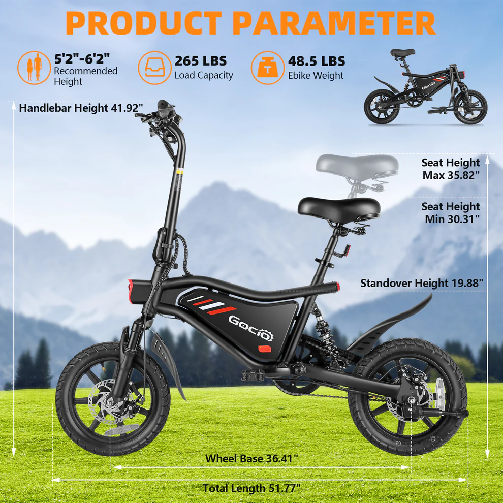 ANCHEER Gocio Foldable Electric City Commuter Bike for Adults