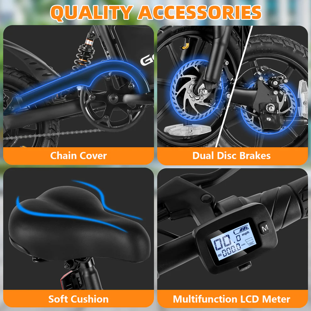 ANCHEER Gocio Foldable Electric City Commuter Bike for Adults