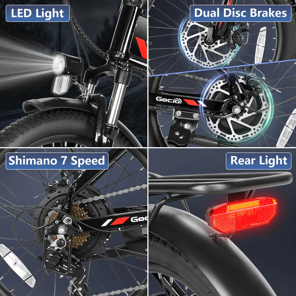 ANCHEER Gocio Foldable Fat Tire Electric Bike for Adults