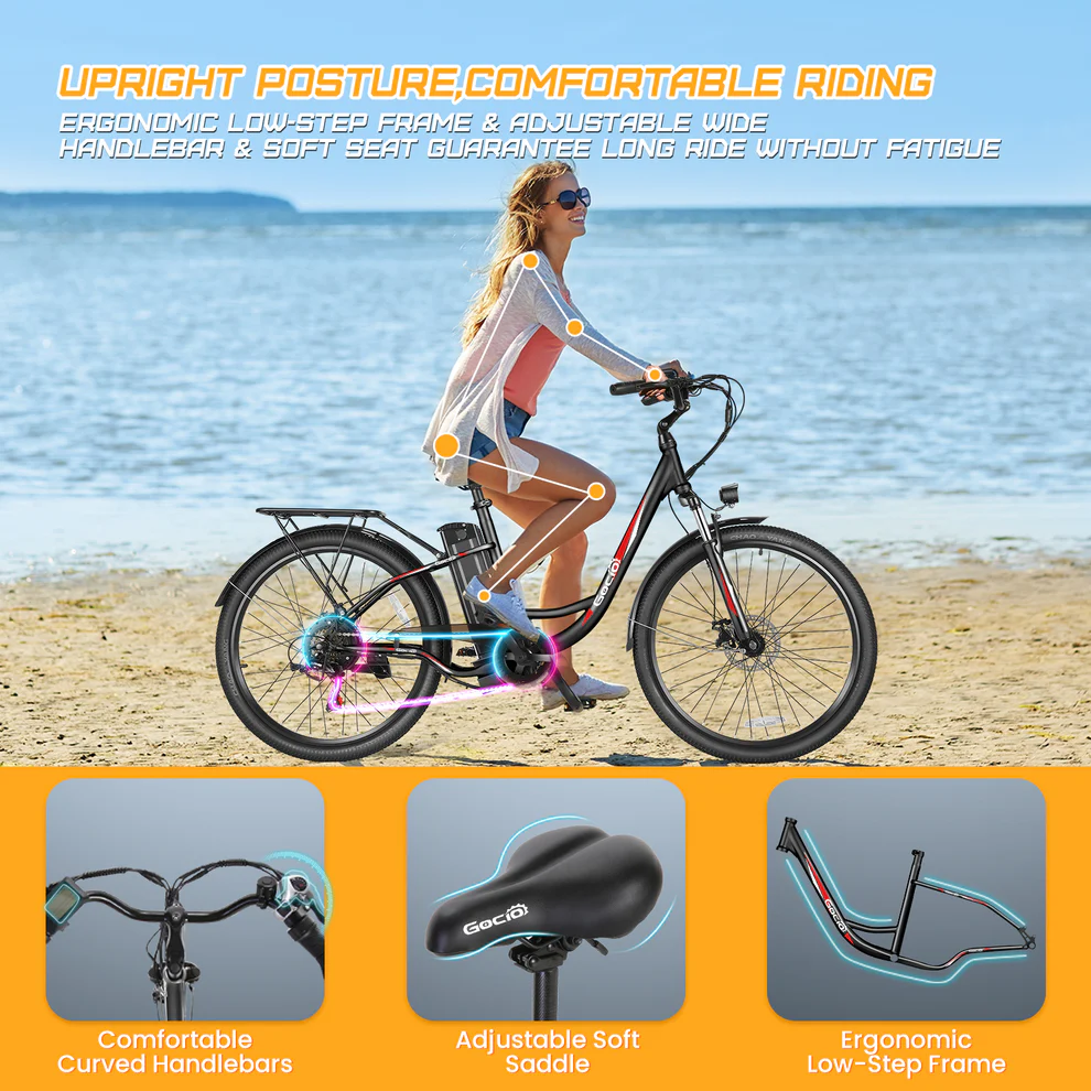 ANCHEER Gocio Electric City Hybrid Ebike for Adults