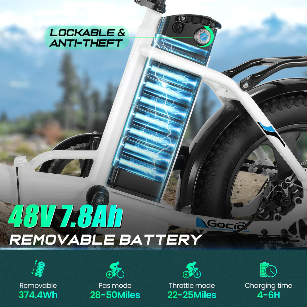 ANCHEER Gocio Fat Tire Foldable Electric Bike