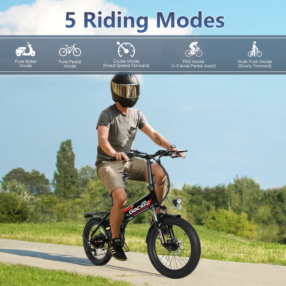 ANCHEER Gocio Foldable Fat Tire Electric Bike for Adults