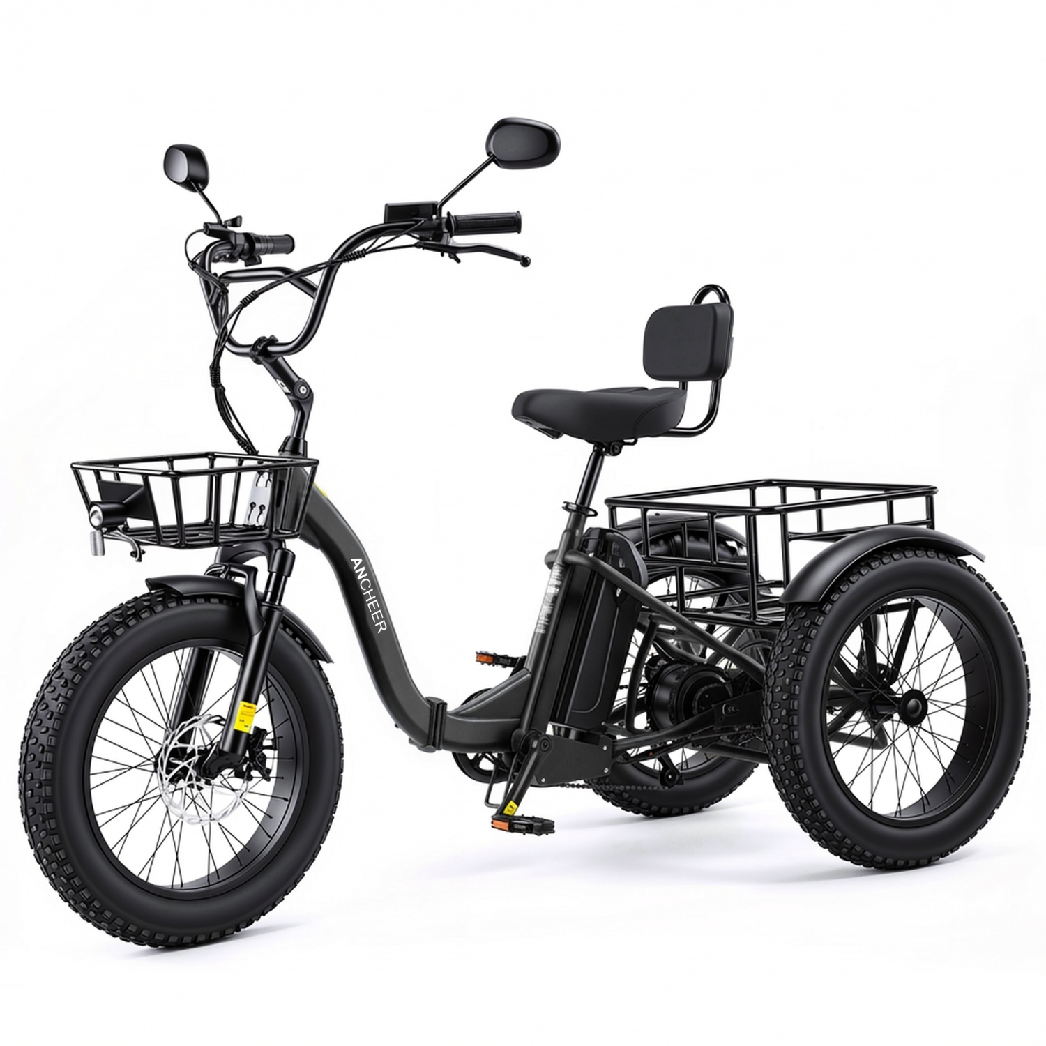 ANCHEER Fat Tire Folding Electric Trike for Adults