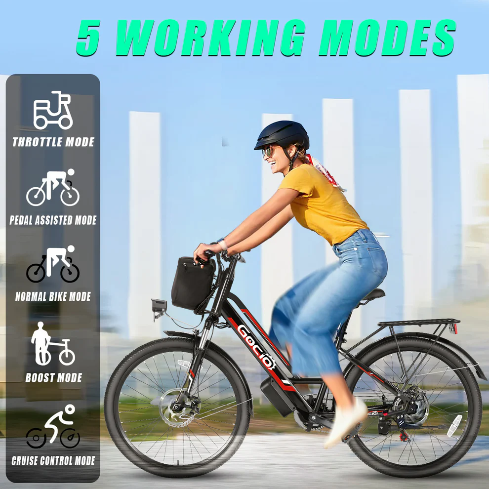 ANCHEER Gocio Electric Cruiser Commuter Bike for Adults