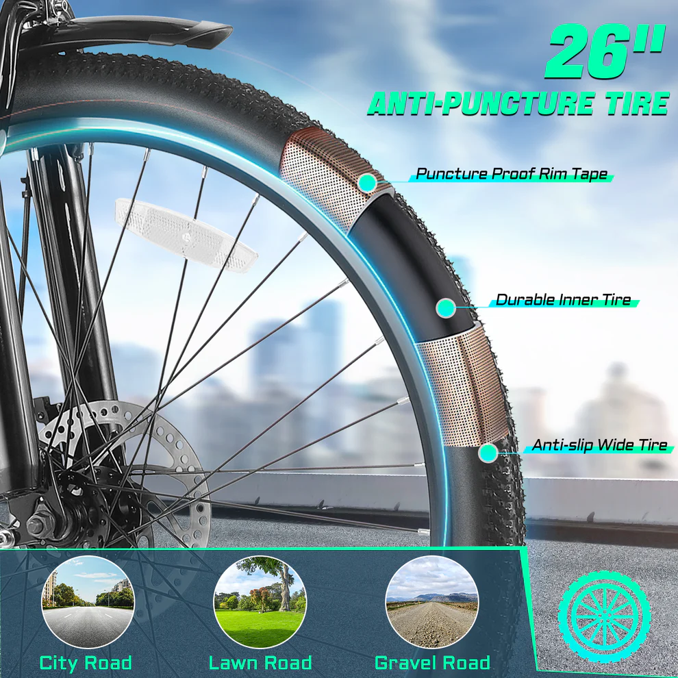 ANCHEER Gocio Electric Cruiser Commuter Bike for Adults