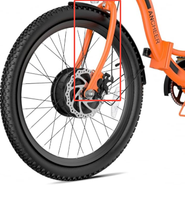 ANCHEER Electric Bike front forks for TrioSE-Black