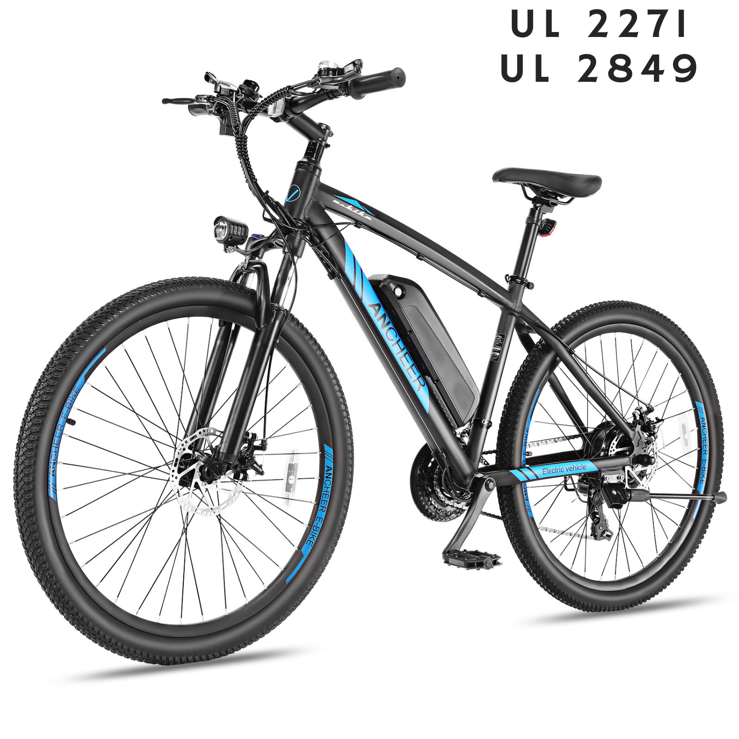 ANCHEER Hummer 500W Electric Bike for Adults 27.5'' Electric Mountain Bike, 3 Hours Fast Charge, 55 Miles with 48V 10.4AH Removable Battery-AN5874