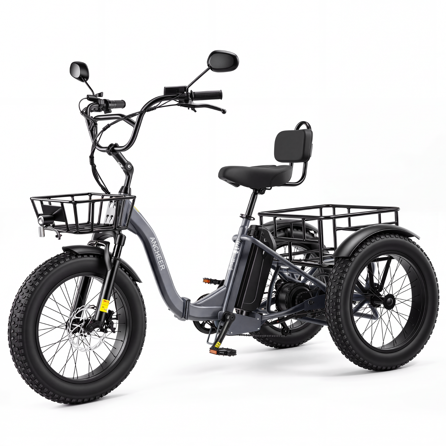 ANCHEER Fat Tire Folding Electric Trike for Adults