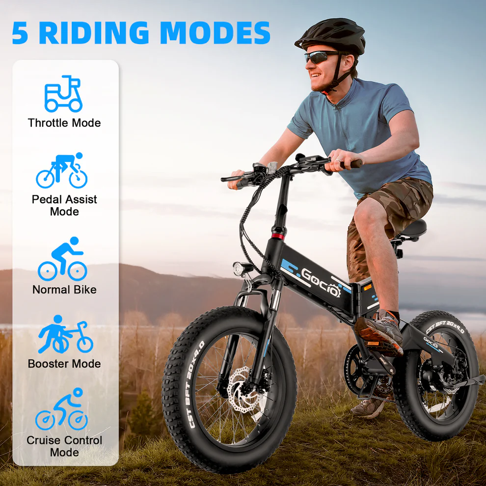 ANCHEER Gocio Fat Tire Foldable Electric Mountain Bikes for Adult