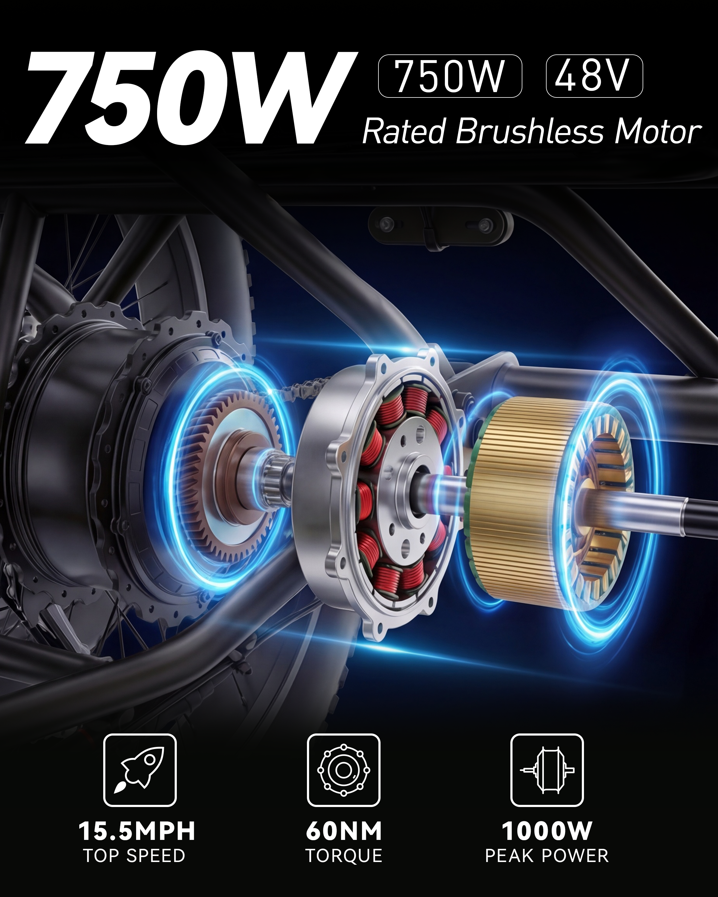 ANCHEER Fat Tire Folding Electric Trike for Adults