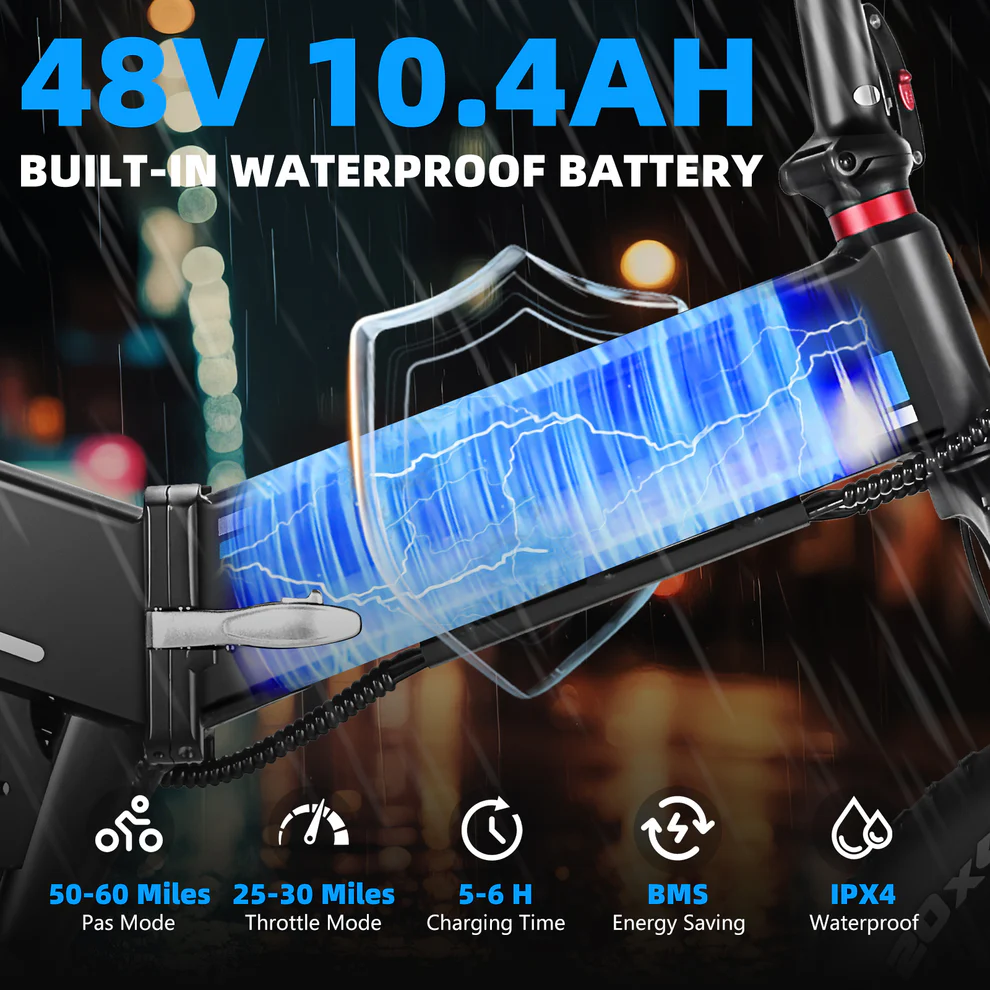 ANCHEER Gocio Fat Tire Foldable Electric Mountain Bikes for Adult