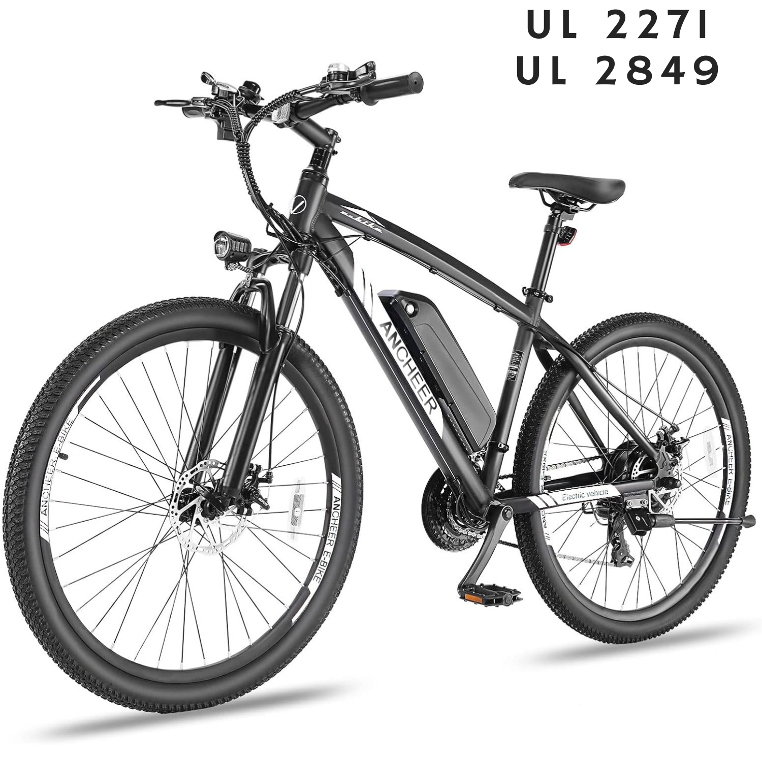 ANCHEER Hummer 500W Electric Bike for Adults 27.5'' Electric Mountain Bike, 3 Hours Fast Charge, 55 Miles with 48V 10.4AH Removable Battery-AN5874