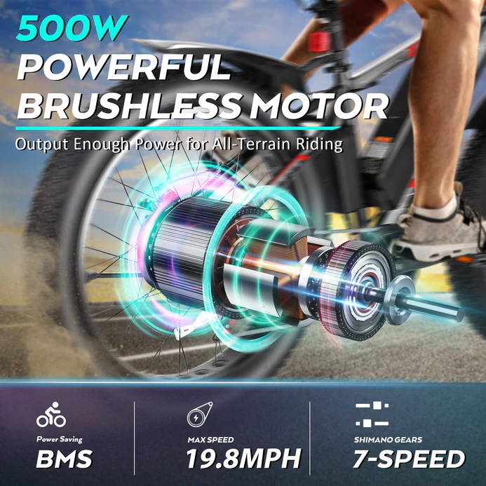 ANCHEER Gocio Mountain Electric Bike Fat Tire All Terrain Electric Bike