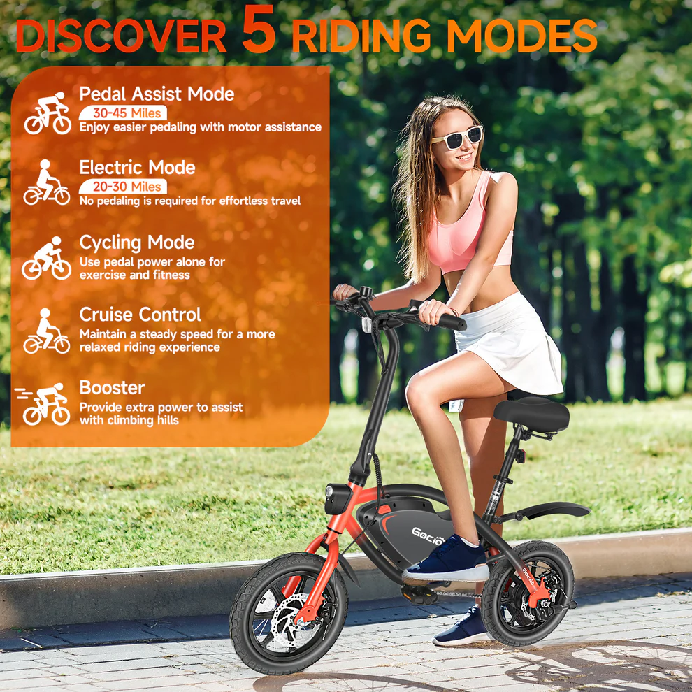 ANCHEER Gocio Foldable Electric City Commuter Cruiser Bike