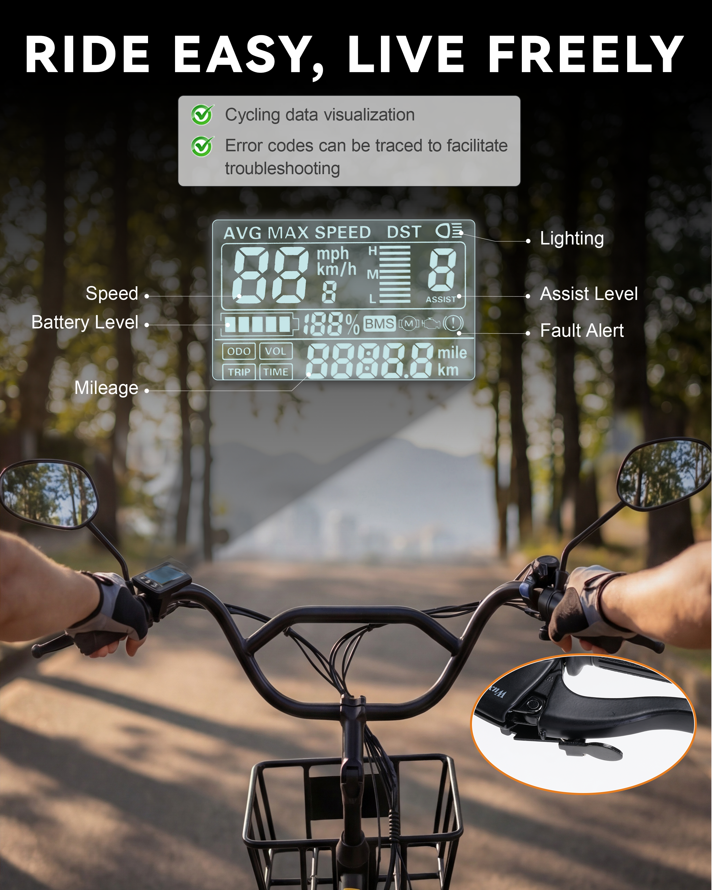 ANCHEER Fat Tire Folding Electric Trike for Adults