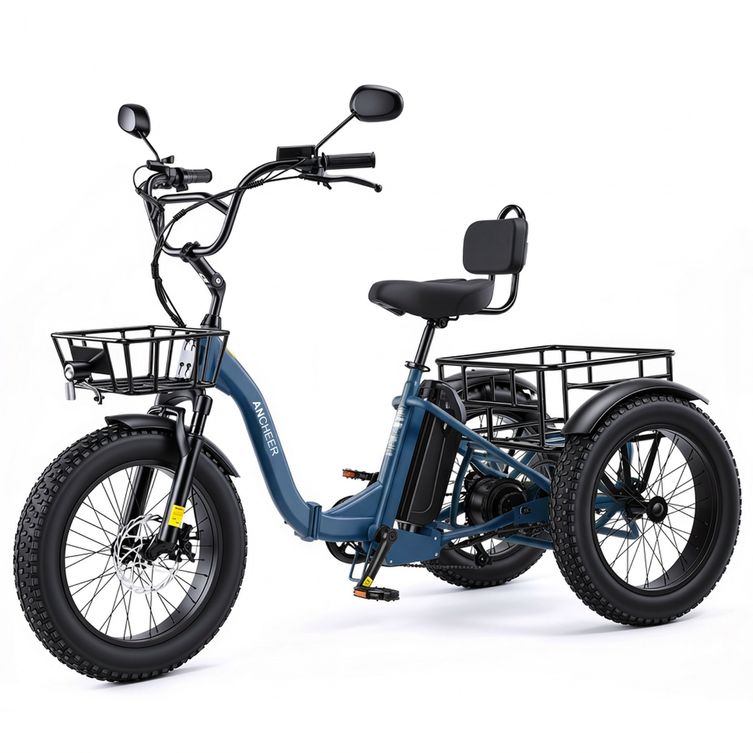 ANCHEER Fat Tire Folding Electric Trike for Adults