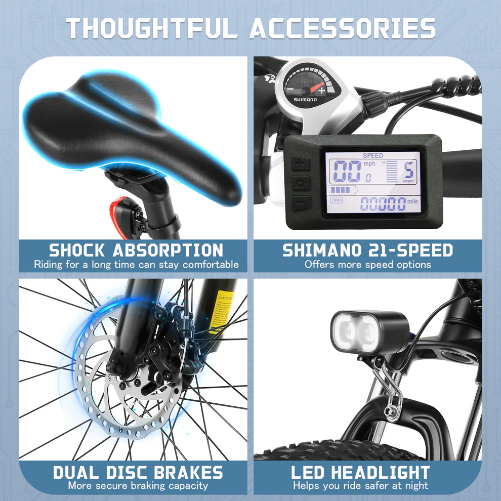 ANCHEER Gocio Electric Mountain Bike for Adults