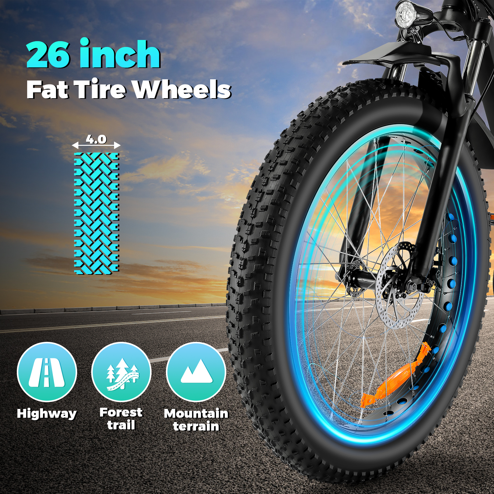 ANCHEER Electric Bike Front Wheel for AMA005875