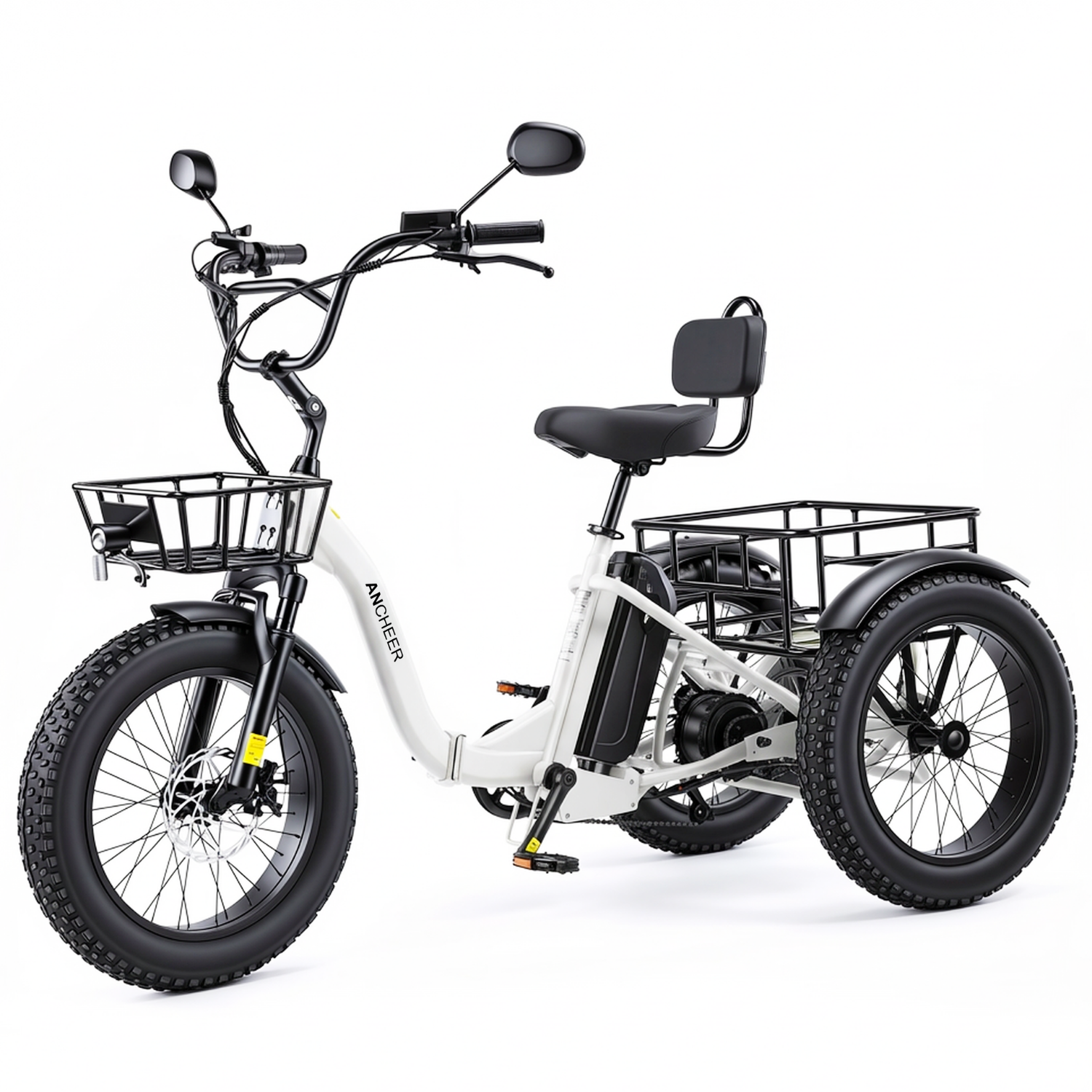 ANCHEER Fat Tire Folding Electric Trike for Adults