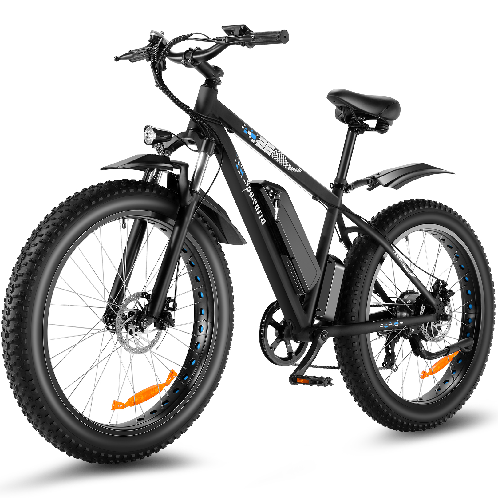 ANCHEER Racer Speedrid 26&quot; x 4&quot; Fat Tire Electric Bike for Adult 3H Fast Charge, 25mph Electric Mountain Bike with 500W 48V 10.4Ah Removable Battery-AN5875