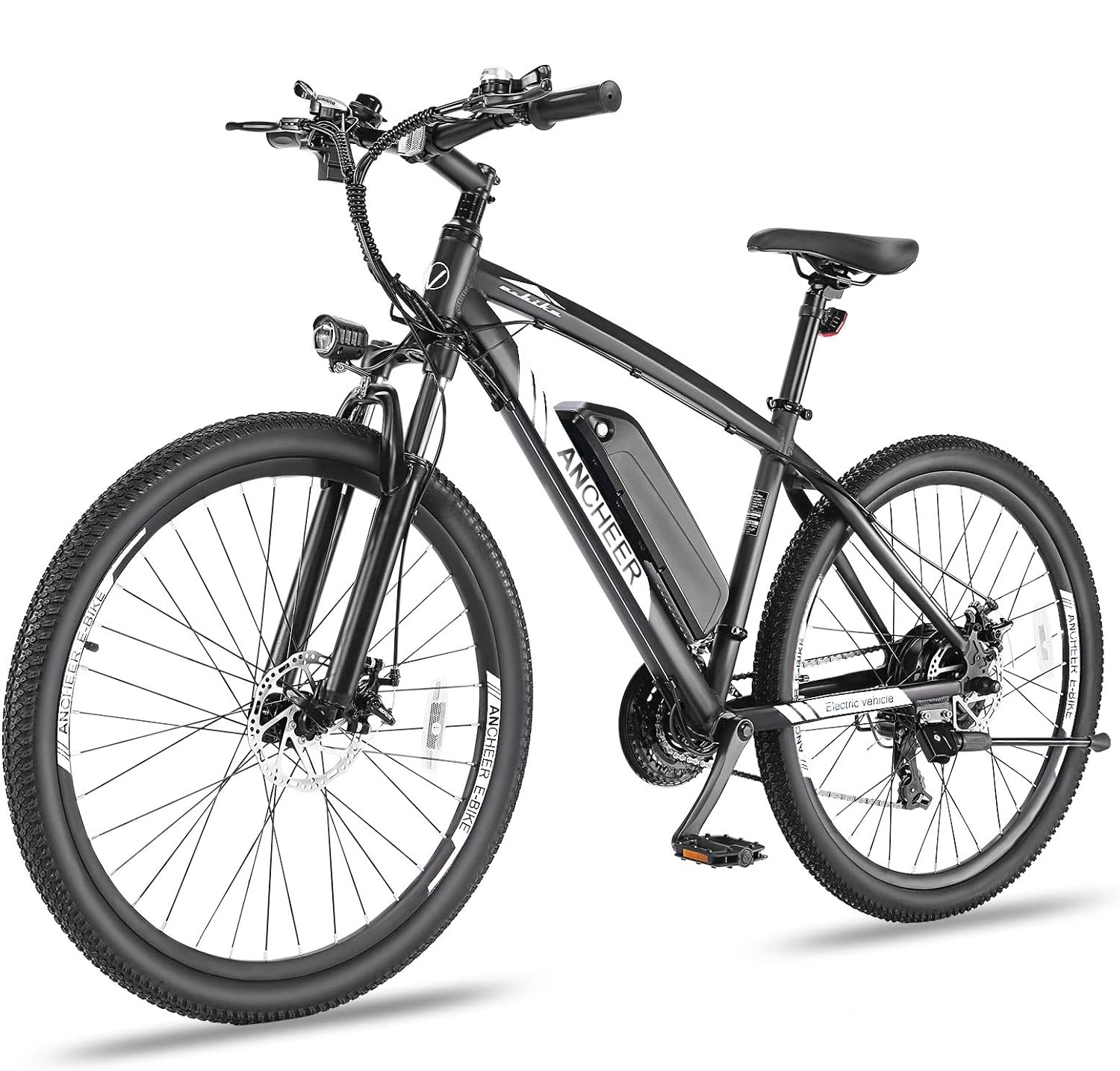 ANCHEER Hummer 500W Electric Bike for Adults 27.5'' Electric Mountain Bike, 3 Hours Fast Charge, 55 Miles with 48V 10.4AH Removable Battery-AN5874