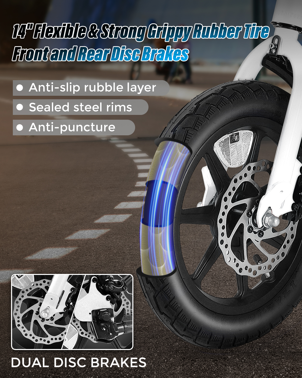 ANCHEER Smartzip Electric Bicycle for Adults Teens 14