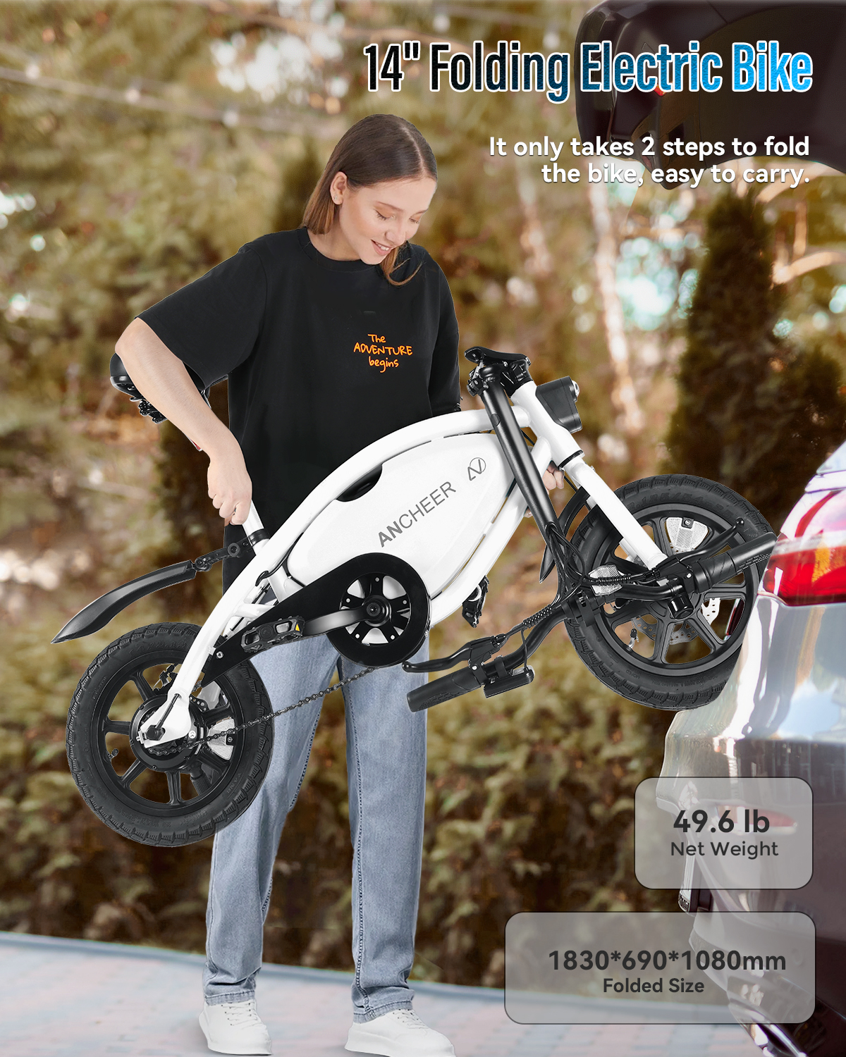 ANCHEER Smartzip Electric Bicycle for Adults Teens 14
