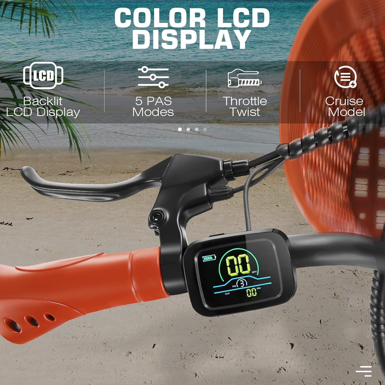ANCHEER Fawn Electric Bicycle, 26” Electric City Bike, Low Frame Electric Bike with 48V/7.8 Ah Lithium Battery and 500W Powerful Motor, Step Through Commuter Ebike with Basket for Woman Man-AN5928