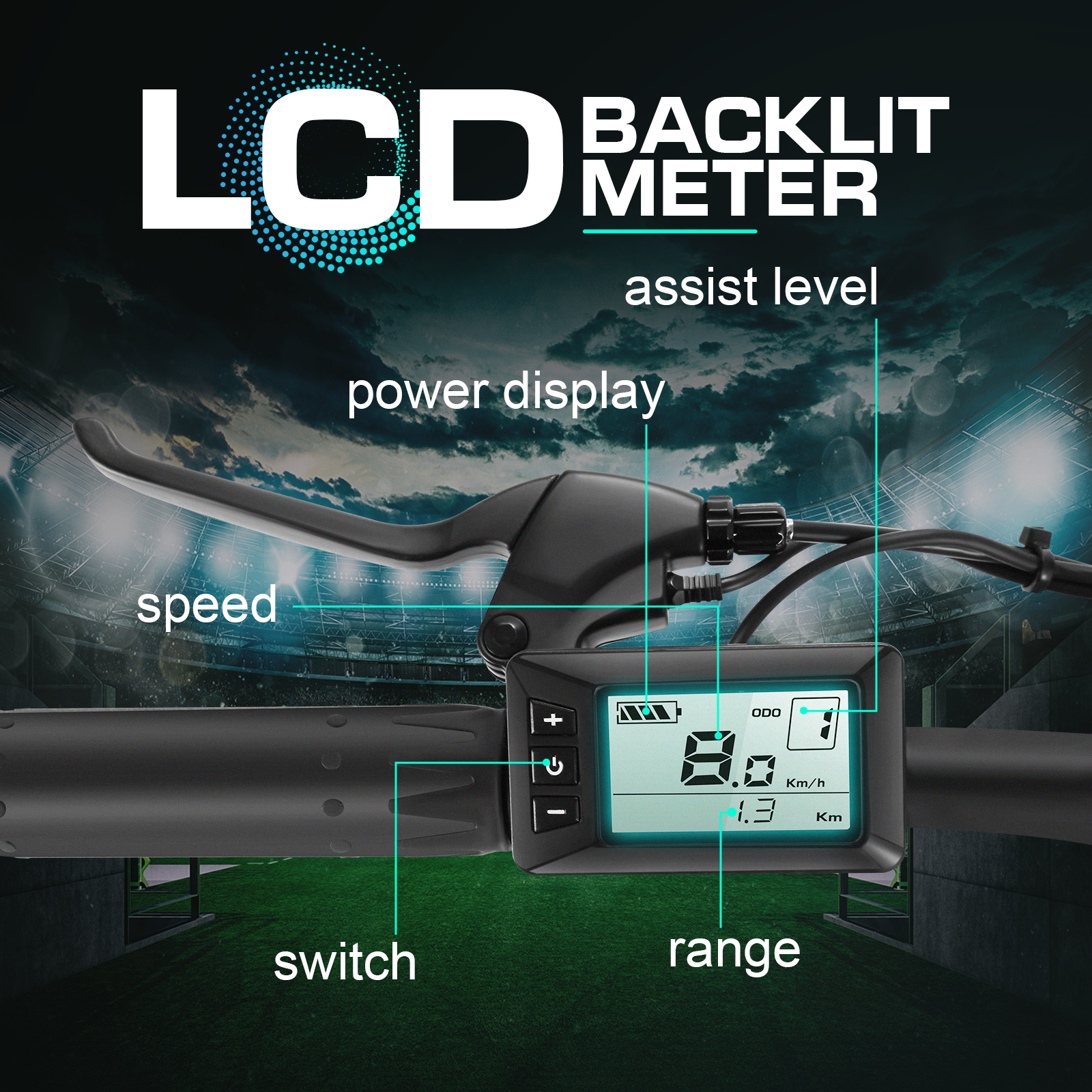Ancheer Electric Bike Display Meter for AMA005799