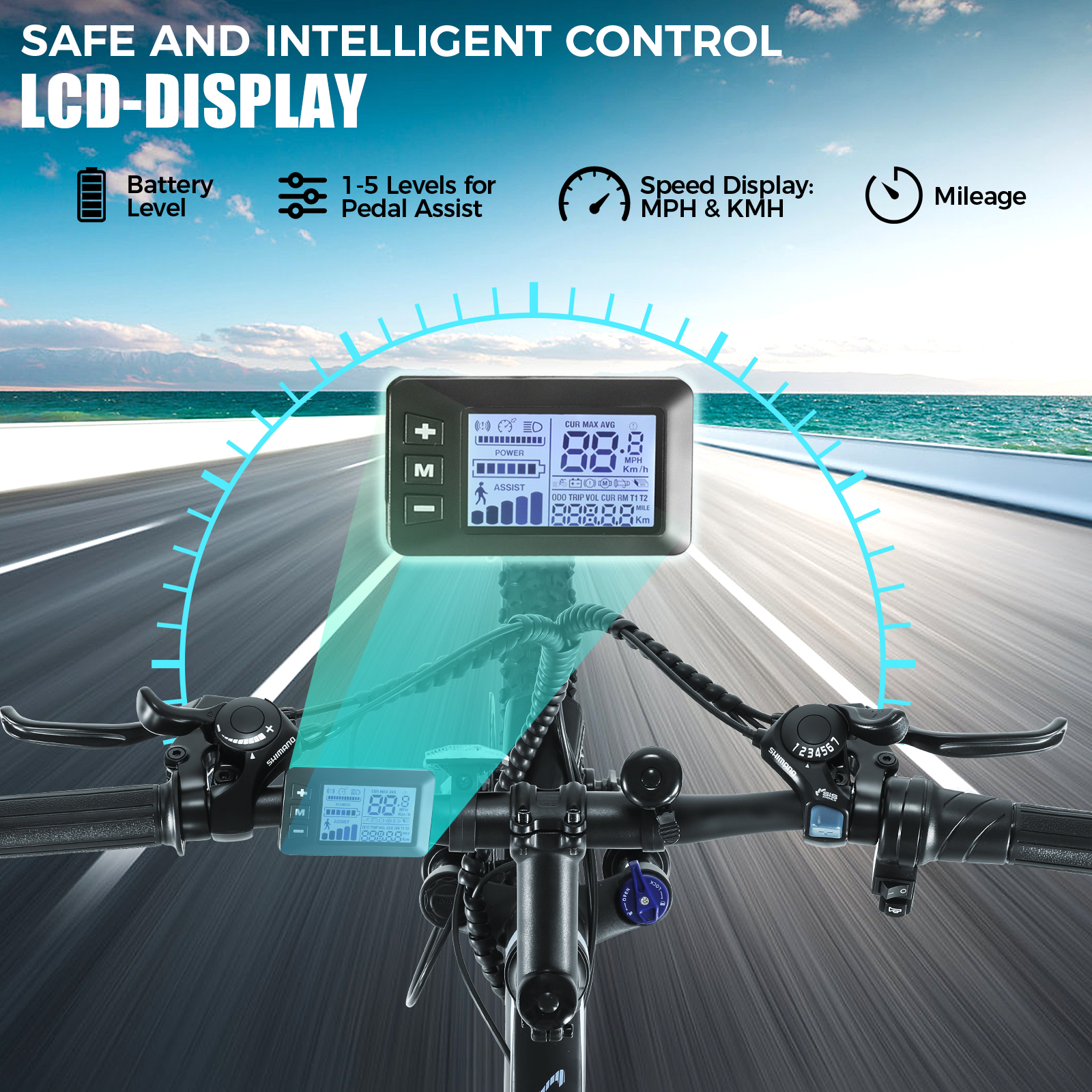 Ancheer Electric Bike Display Meter for AMA005873