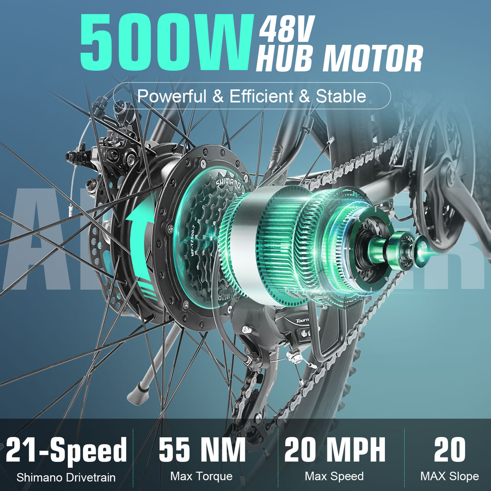 ANCHEER Rear wheel set for Gladiator