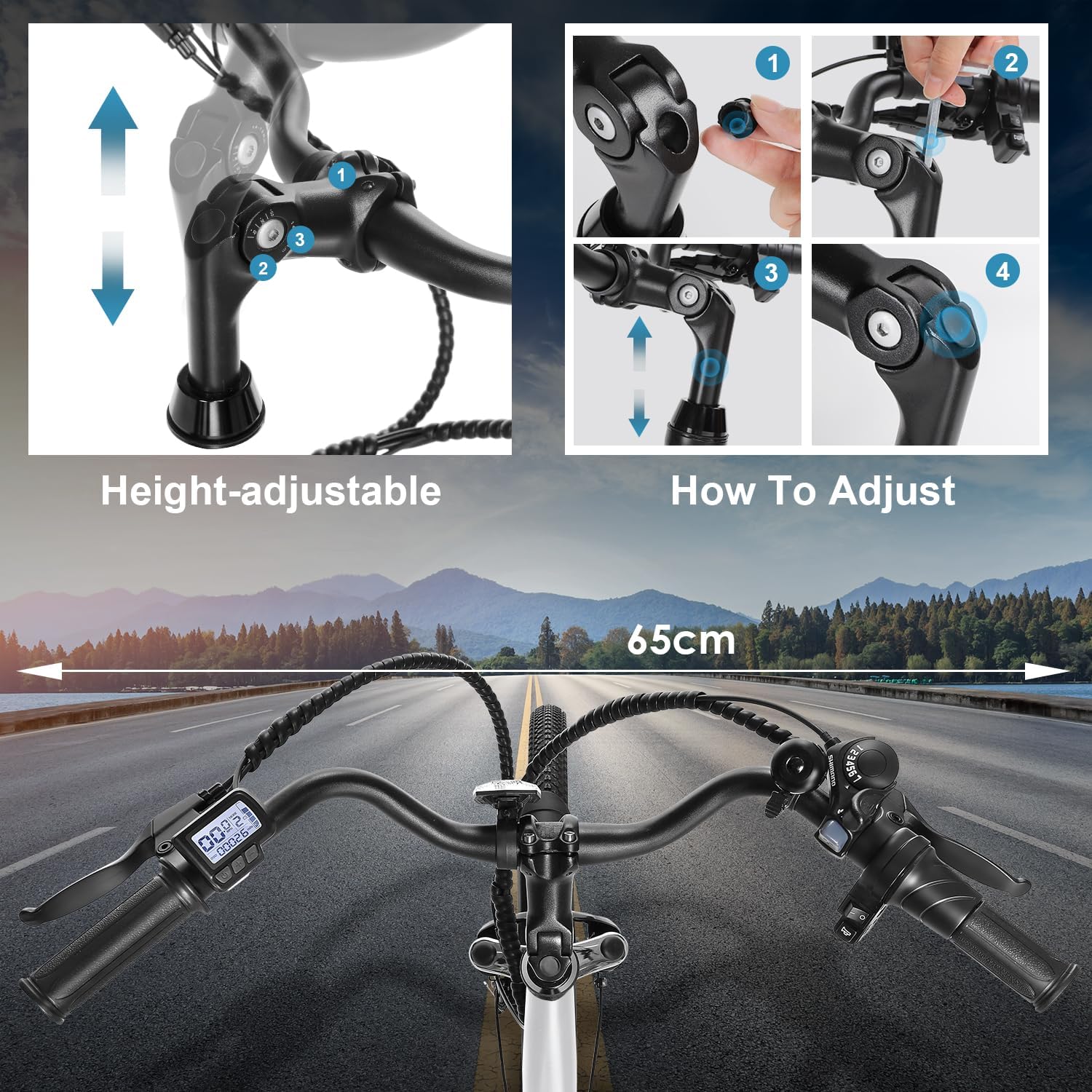 ANCHEER Swan Electric Bike for Adults with 48V 500Wh Removable Battery, 3.5H Fast Charge, UP to 45 Miles, 26