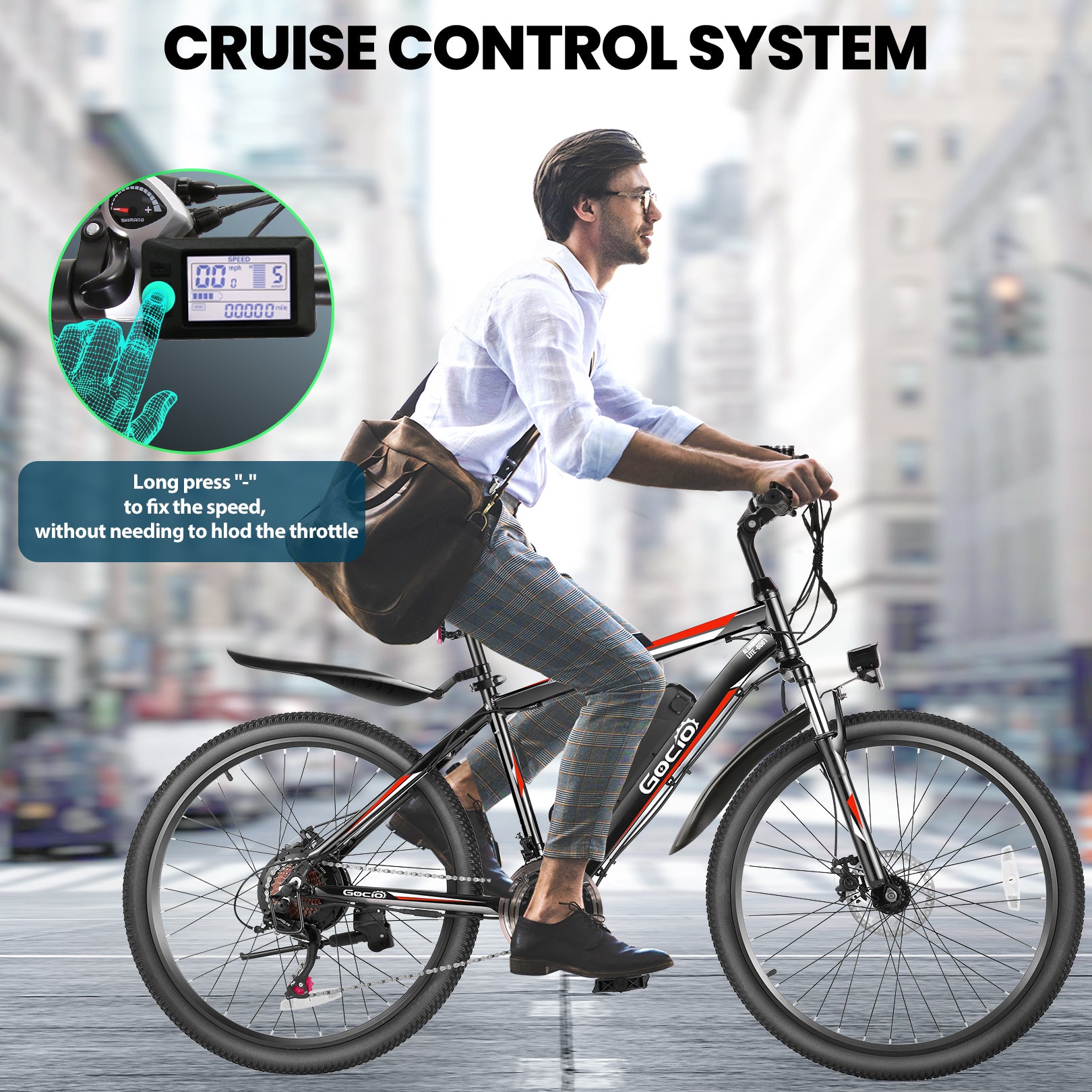 ANCHEER Gocio Off Road Electric Bike High-Step Mountain Electric Bike